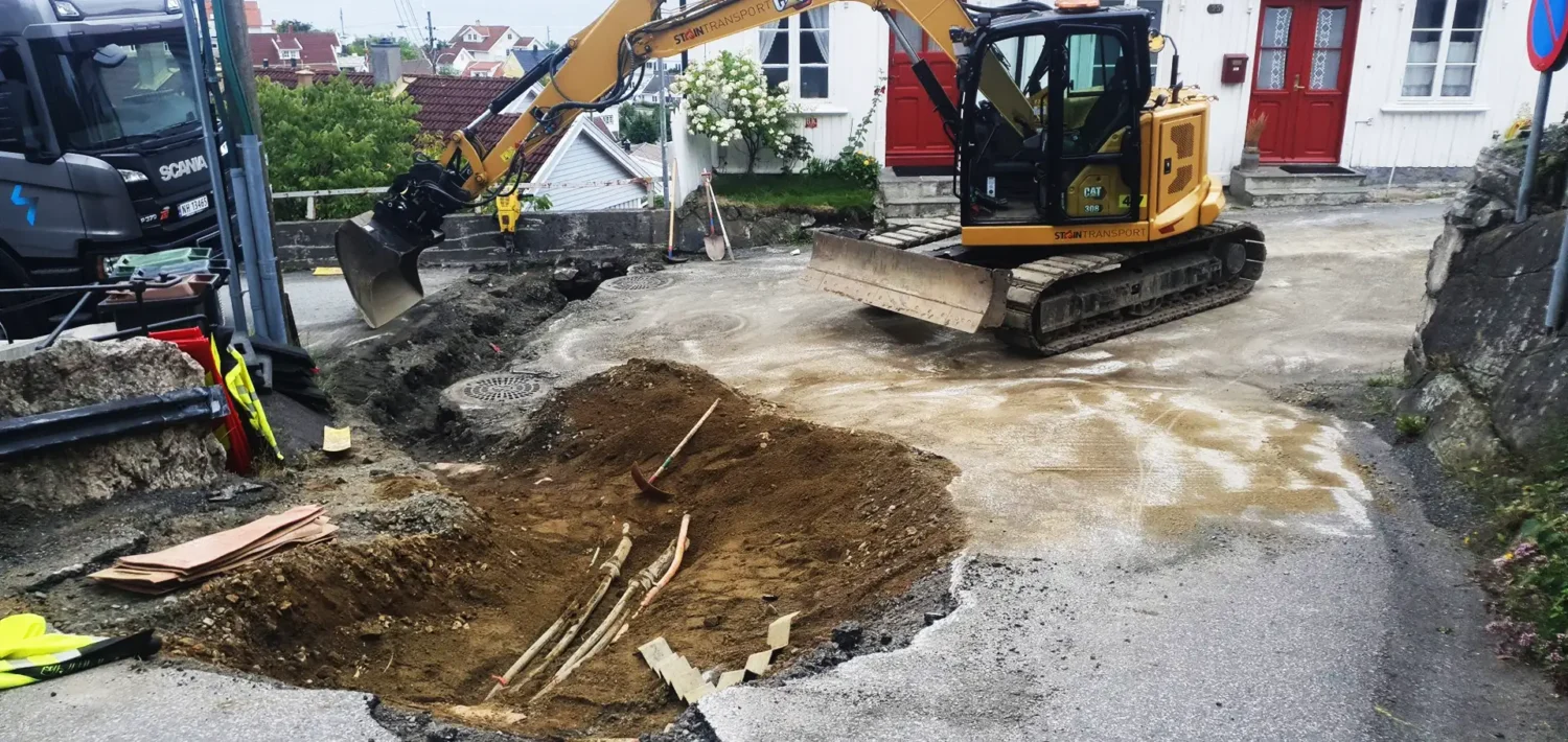 Vann- og avløpsanlegg i Kragerø - Steintransport