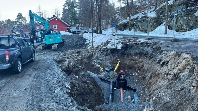 Vann- og avløpsanlegg i Kragerø - Steintransport