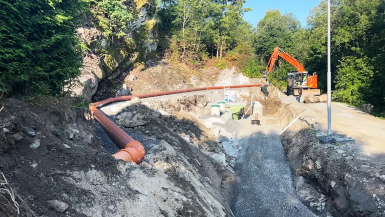 Vann- og avløpsanlegg i Kragerø - Steintransport