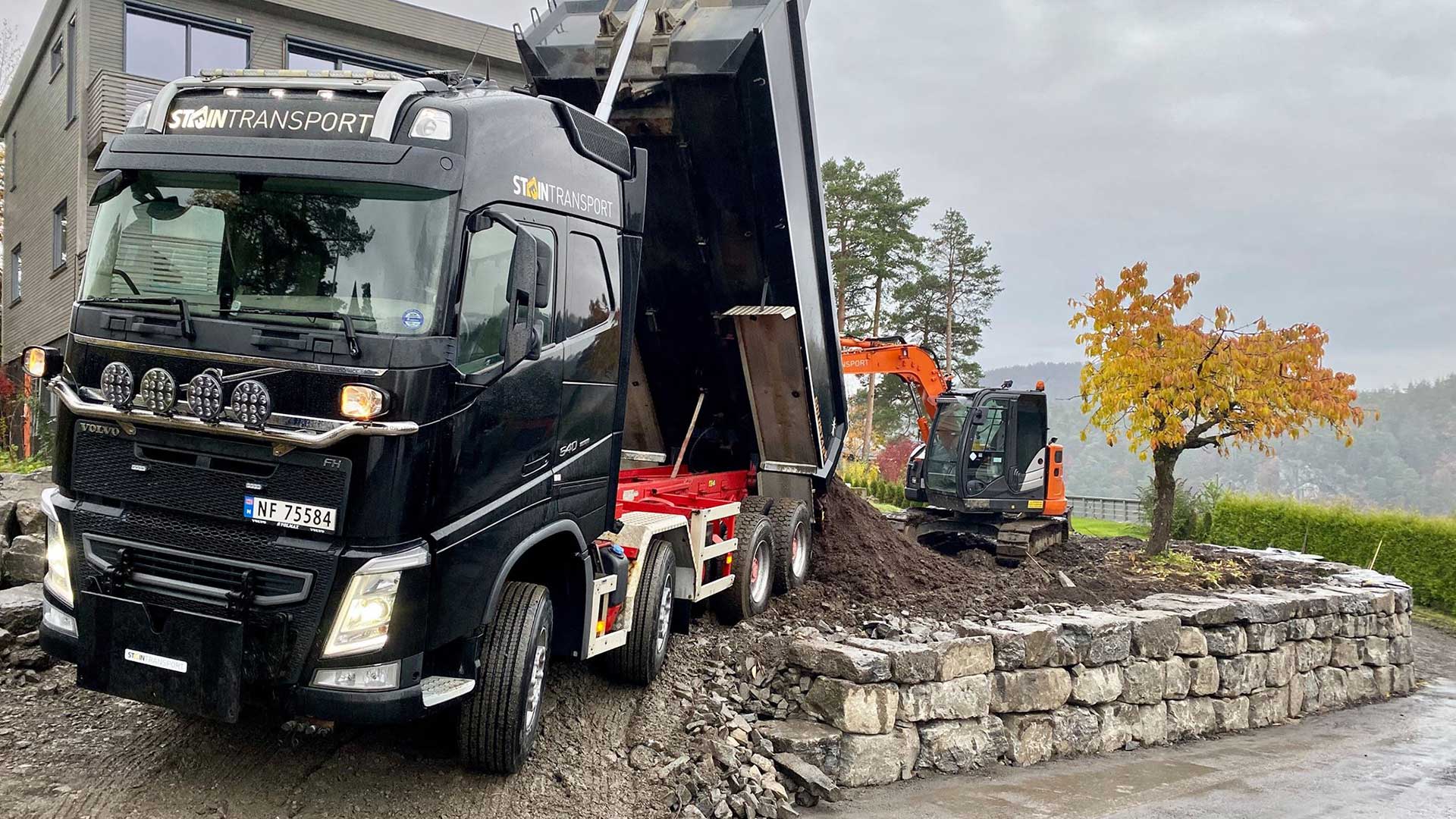 Tomteopparbeidelse - Steintransport AS